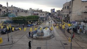 겨울의 툴카름 시내