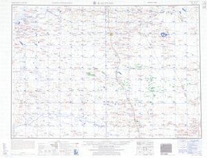 오늘날 퉁위현 지역 일부를 포함한 지도(육군 지도국(AMS), 1956년)