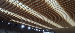 목재로 된 파리 아쿠아틱 센터 천장