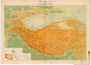 티베트와 주변 지역의 1936년 인도 측량 지도, 티베트를 독립 국가로 표시