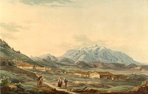 에드워드 도드웰의 그리스의 풍경(1821)에 실린 파르나소스산 그림