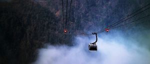 판시판산 정상으로 가는 케이블카