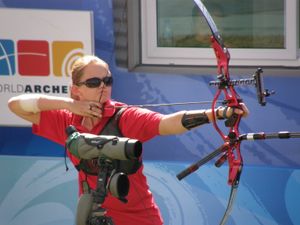 양궁: 2008년 베이징 하계 패럴림픽에 출전한 미국의 린지 카마이클(Lindsey Carmichael)