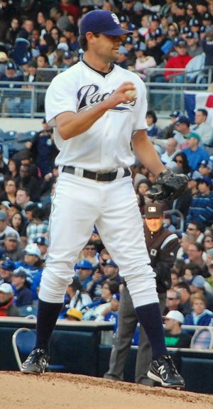 2011년 샌디에이고 파드리스에서 투구하는 네셱