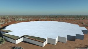 SKA 조밀 구경 배열 스테이션의 예술적 표현