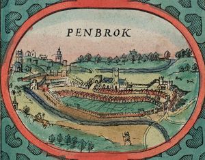 펨브로크, 1610년 존 스피드의 웨일스 지도