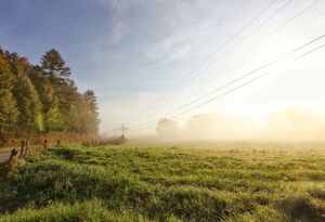 던모어 근처 28번 국도변의 시골 풍경