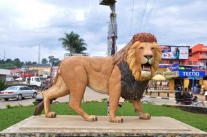 포트포털 시내의 사자 조형물