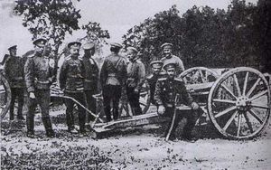 1914년 독일군 대포를 노획한 브란겔 남작과 시다몬-에리스타비 공작