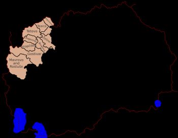 폴로크 통계 지역의 지방 자치 단체 지도