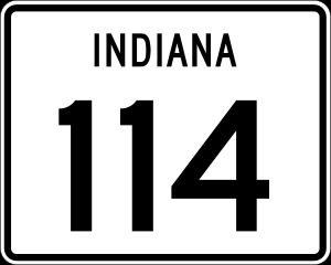 인디애나 주도 제114호선 표지판