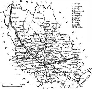 1938년 프라호바 주 지도.