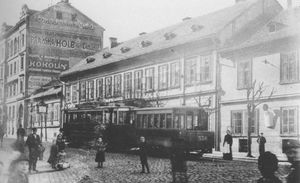 20세기 초 프라하의 트램과 트레일러