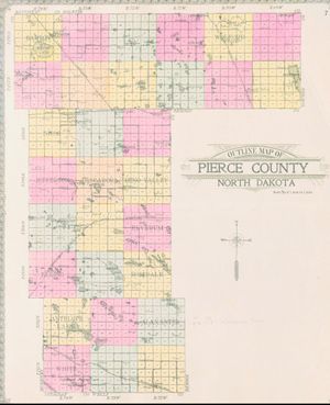 1910년 노스다코타주 피어스군 지도