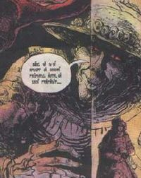 샌두 플로레아(Sandu Florea)가 묘사한 대머리 남자(위)와 하라프 알브(아래)