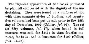 1910년 10월 21일, 뉴욕주 대법원 콜리어 대 존스 사건에서 로버트 J. 콜리어와 존 F. 올트로게지의 증언, p. 39, 45, 60