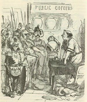 용병들에게 카르타고의 국고에 돈이 없음을 알리는 한노