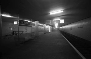 1957년 완공 당시 한자플라츠역