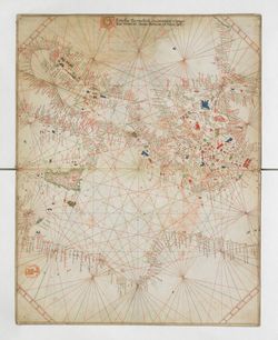 그라치오소 베닌카사(Grazioso Benincasa, 1466)가 그린 동지중해, 에게해 및 마르마라해의 해도