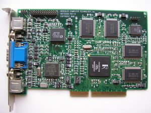 허큘리스 스릴러 3D TH2318SGA렌디션 베리테 v2200, AGP, 8MB SGRAM, 비디오 입력 및 비디오 출력 (1998)