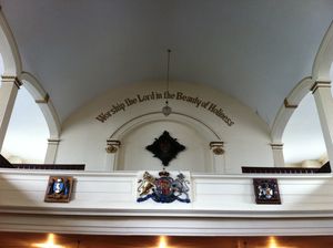 노바스코샤주 세인트폴 교회에 있는 오버스트 프란츠 카를 에르트만 프라이헤르 폰 자이츠의 문장