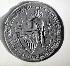 브리비르의 바울 1세 슈비치의 인장. "Paulus de Breberio banus Croatorum D[omi]n[u]s et Bosnae" (브리비르의 바울, 크로아티아의 반이자 보스니아의 영주)라고 적혀 있다.