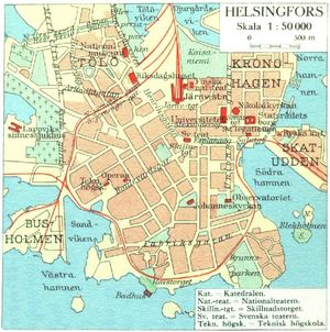 1930년 철도와 측선의 모습 (빨간색으로 표시)