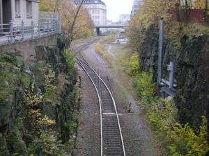 2007년 마리아 병원 인근의 옛 철도 기지 모습 (남쪽 방향)