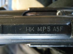 MP5A5의 이름은 HK 명명 시스템에서 파생되었다:MP (기관단총)5 (자동 발사 카빈)A5 (모델 5)