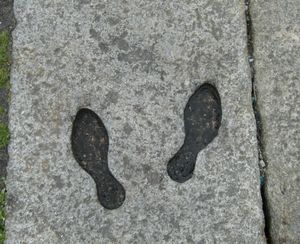 조지 4세의 발자국이 새겨진 웨스트 피어