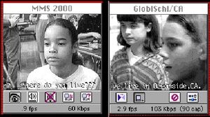 글로벌 스쿨하우스 학생들이 CU-SeeMe를 통해 통신하는 모습(1993), 초당 0.9~3 프레임의 비디오 프레임 속도