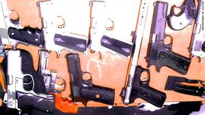 벌거의 아파트에서 발견된 무기들