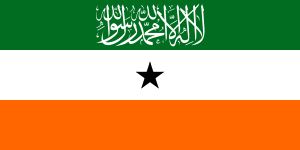 소말릴란드 국기 중 일부는 공식적인 빨간색 대신 비공식적인 주황색을 사용한다