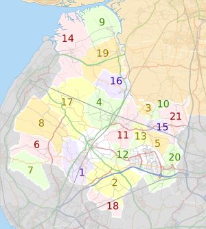 웨스트랭커셔의 민간 교구