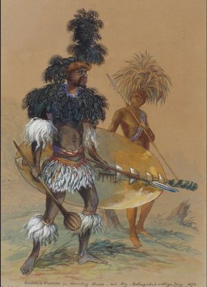 기관총과 싸운 ㄴ데벨레족 군대의 장비