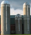 작은 스테이브 사일로는 위로 확장될 수 있다. 더 많은 후프가 하부 스테이브를 강화하기 위해 추가된다.