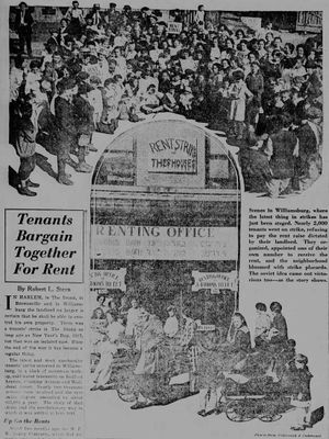 윌리엄스버그 임대료 파업, 1919년 9월 14일 발행