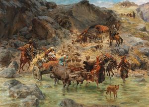 마을을 떠나는 체르케스인들