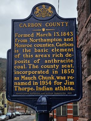 짐 소프에 있는 펜실베이니아 주 역사 표지판