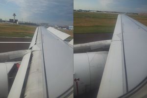 착륙 중 및 착륙 후 A319 슬랫