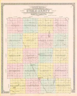 1911년 노스다코타주 스틸군 윤곽 지도