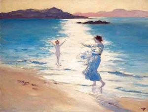 아일랜드 문예부흥 운동의 중심, 조지 윌리엄 러셀(1867-1935). 이미지는 러셀의 그림 '해수욕객'