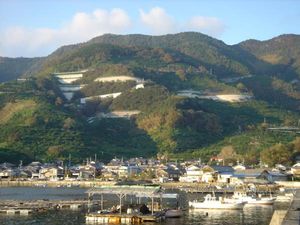 노후쿠토게. 타와라쓰 슈락에서 바라본 모습