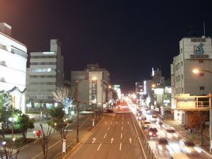 나라시 시내의 국도 369호