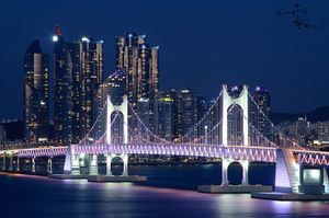 마린시티와 광안대교 야경