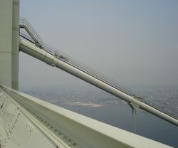 아카시 해협 대교의 탑, 메인 케이블, 행어 로프