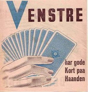 1945년 선거 자료 ("Venstre는 좋은 패를 받았다").