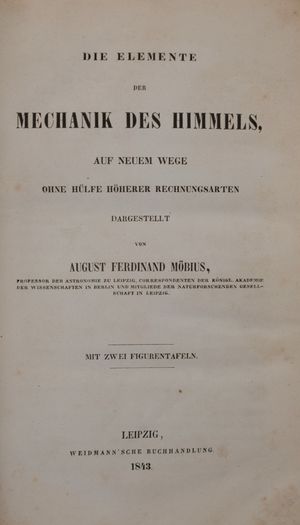 1843년판 Die Elemente der Mechanik des Himmels 표제지