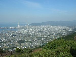 국도 319호에서 시가지를 바라본 모습