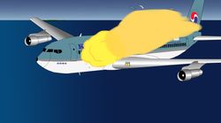 사건 발생 당시 항공기 (복원도)